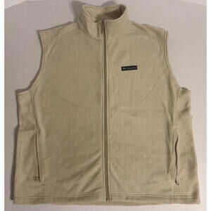 Columbia Fleece Vest Mens XL Ancient Fossil Steens Mountain Full Zip 1639261